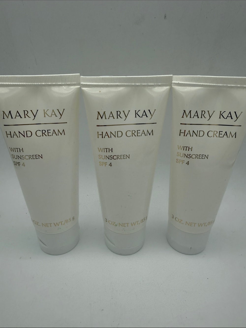 3 Retired Mary Kay hand cream w/ sunscreen SPF 4 3oz tubes